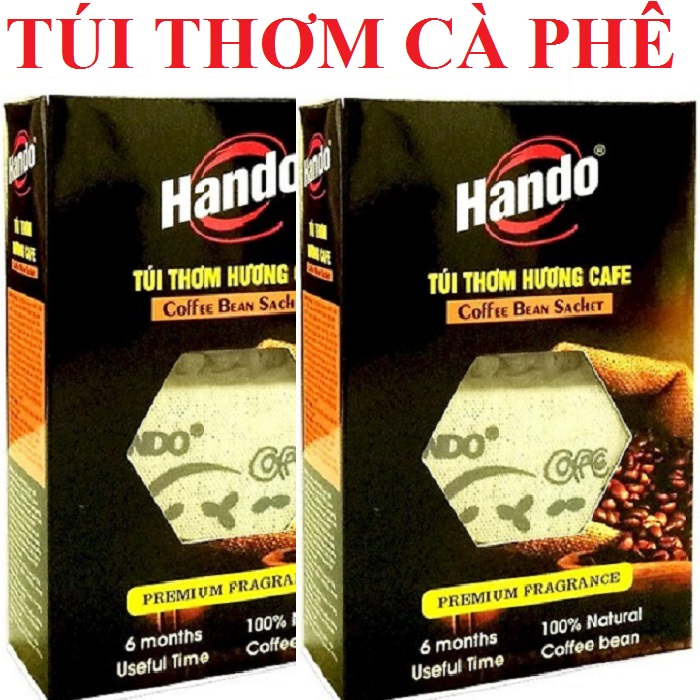 Bộ 2 hộp túi thơm hương cà phê Hando 100g treo xe hơi GSG376