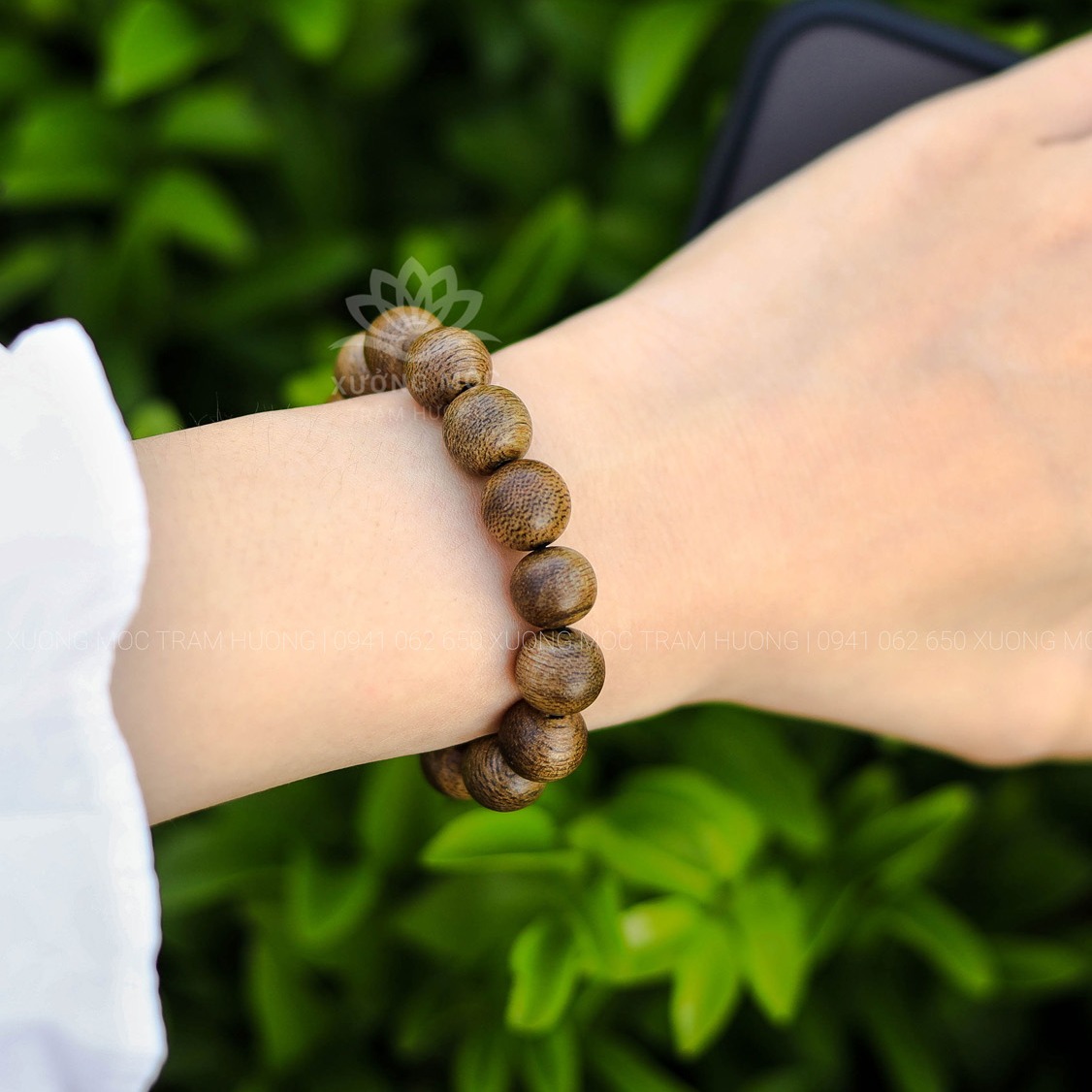 Vòng Tay Trầm Hương Tròn Đơn TỐC LÀO Phong Thủy BA TU SHOP