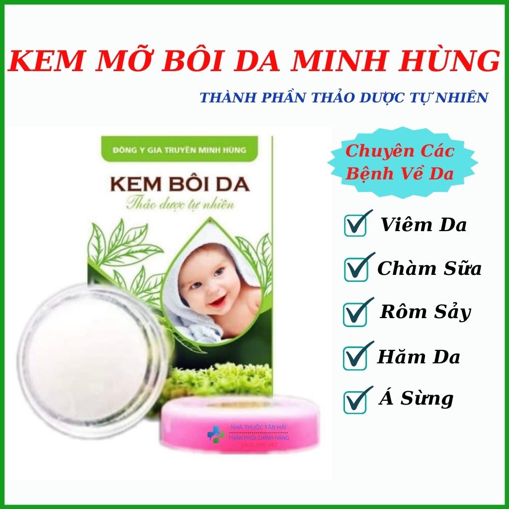 Kem mỡ bôi da minh hùng hết chàm sữa, hăm tã, dị ứng da - làm dịu vết muỗi đốt