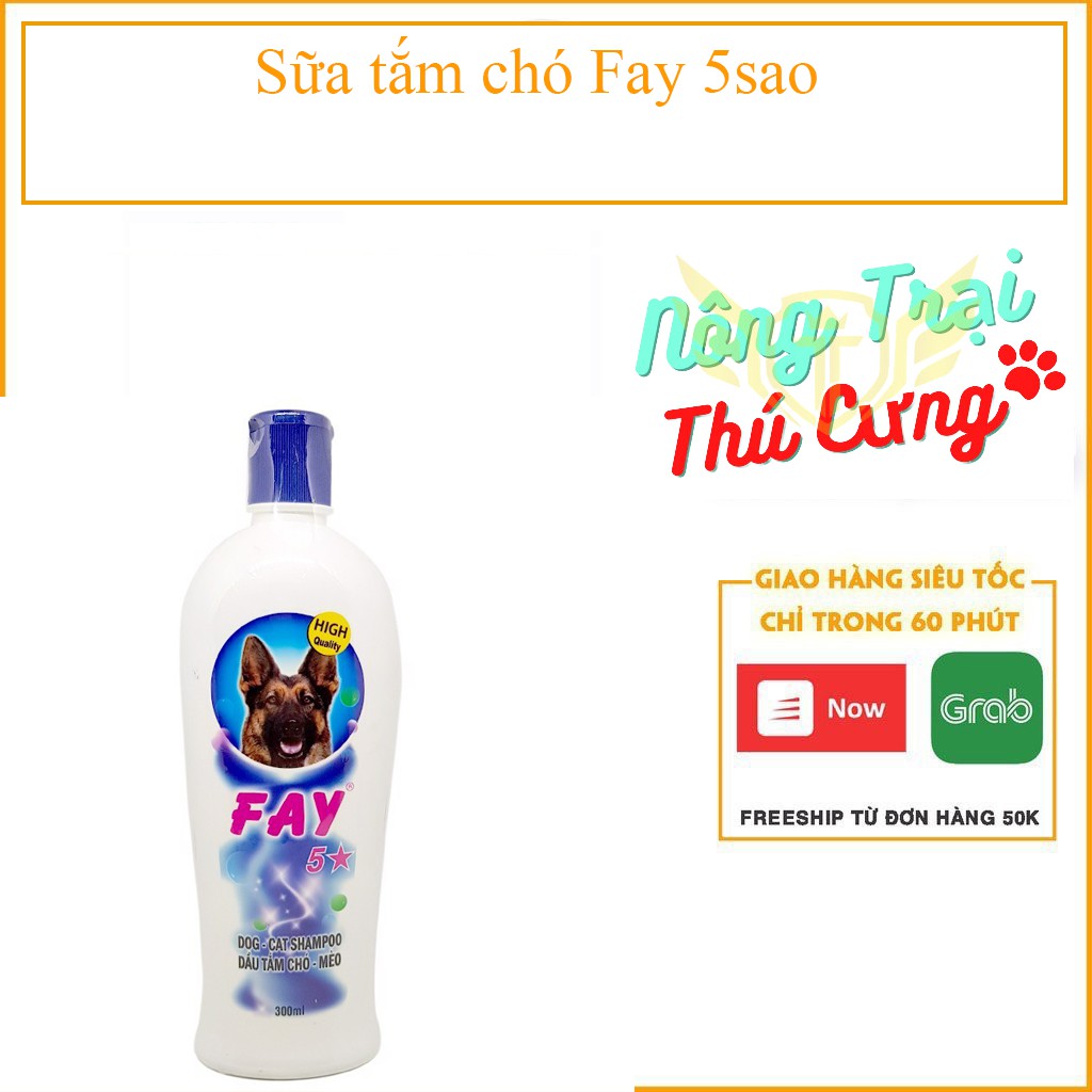 [HCM]SỮA TẮM FAY 5 SAO 300 ML DÀNH CHO CHÓ
