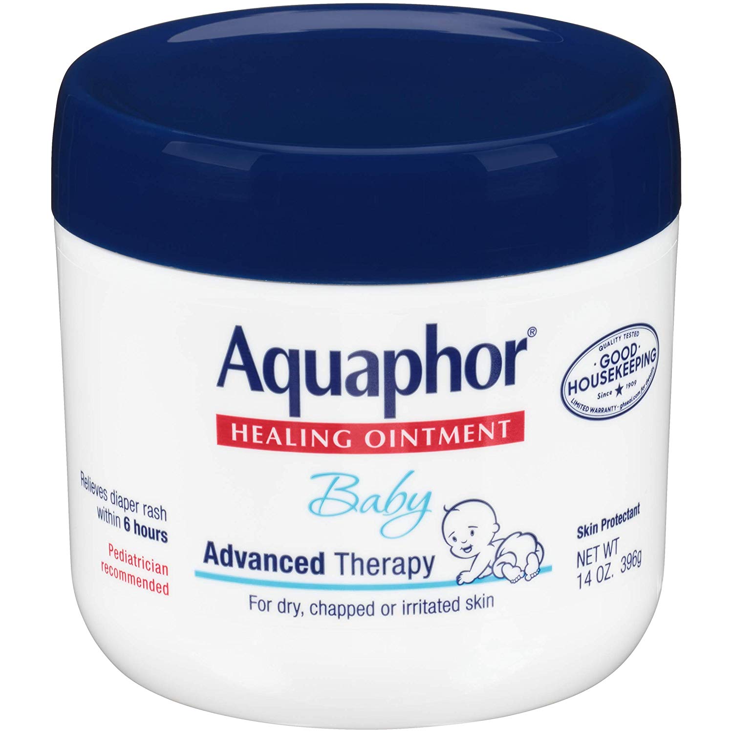 Kem chống hăm, dưỡng ẩm, khô da, nứt nẻ cho bé Aquaphor  Baby Healing Ointment Advanced Therapy Skin Protectant 396g