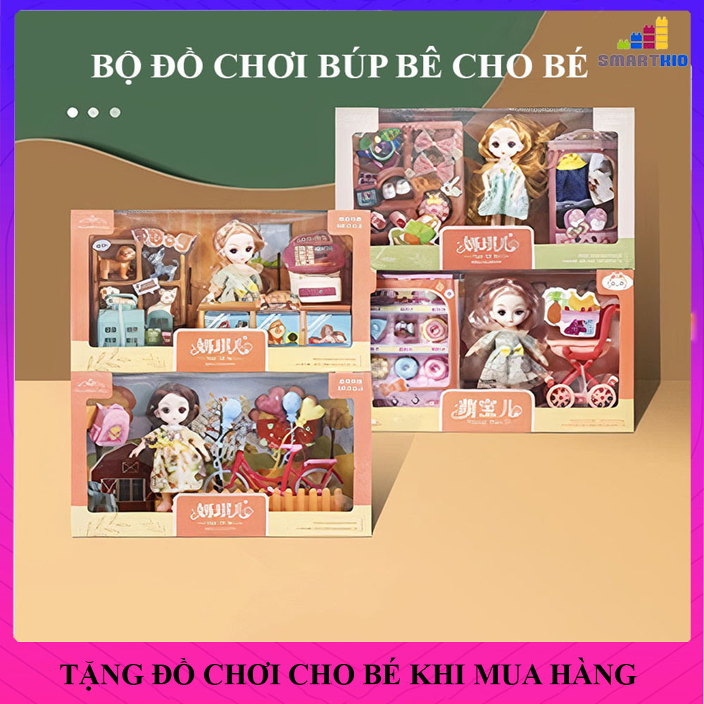 Đồ Chơi Búp Bê Cho Bé 3D Kèm Xe Đẩy, Xe Đạp, Đồ Chơi Bác Sĩ, Thích Hợp Làm Quà Tặng Cho Bé, Đồ Chơi Trẻ Em