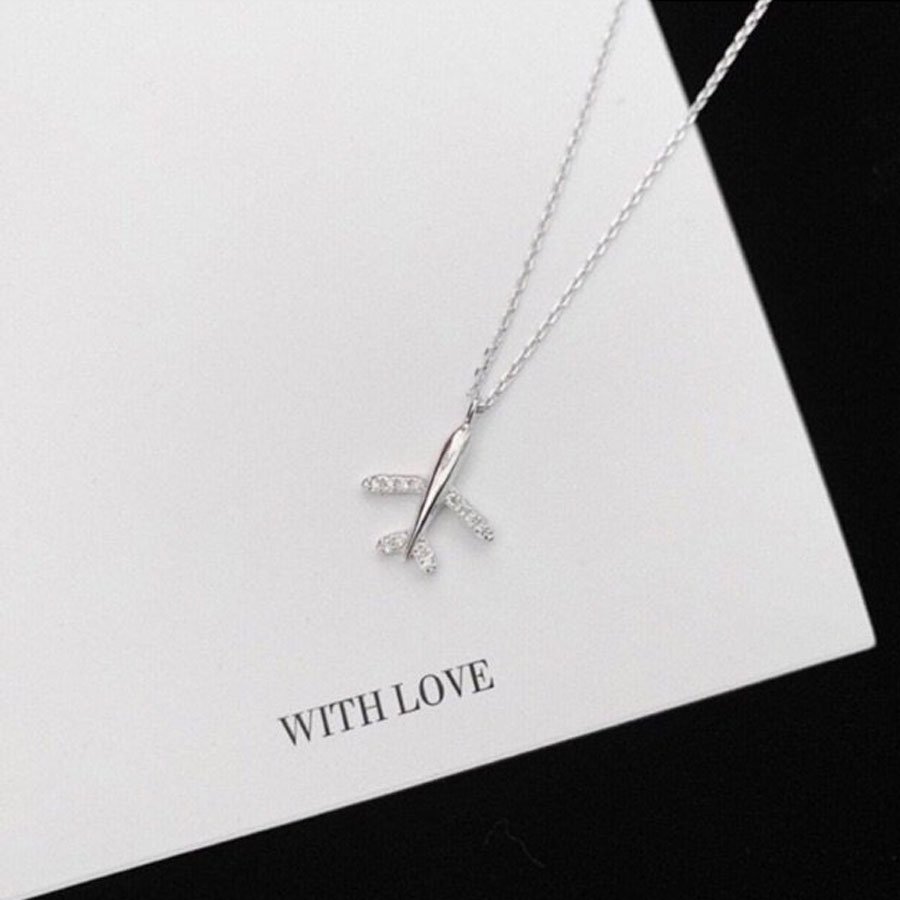 Dây chuyền bạc Máy bay - Vòng cổ bằng bạc cho nữ mặt hình chiếc máy bay nhỏ nhắn dễ thương | Bảo Bảo Jewelry