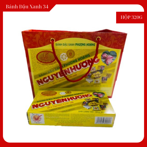 Bánh đậu xanh nguyên hương hộp 320gram