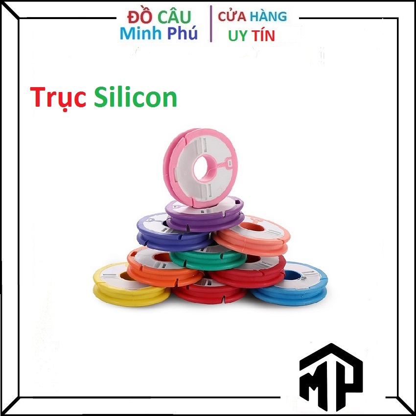 Trục Câu Cá Silicon Cuốn Thẻo Cần Câu Tay Chuyên Dùng Cho Câu Đài , Câu Đơn - Màu Ngẫu Nhiên