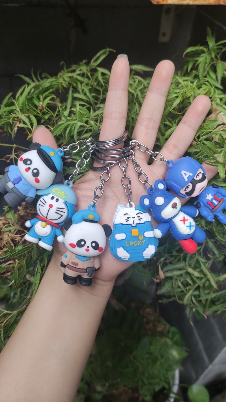 Móc khóa nhựa dẻo nhiều mẫu cute size to