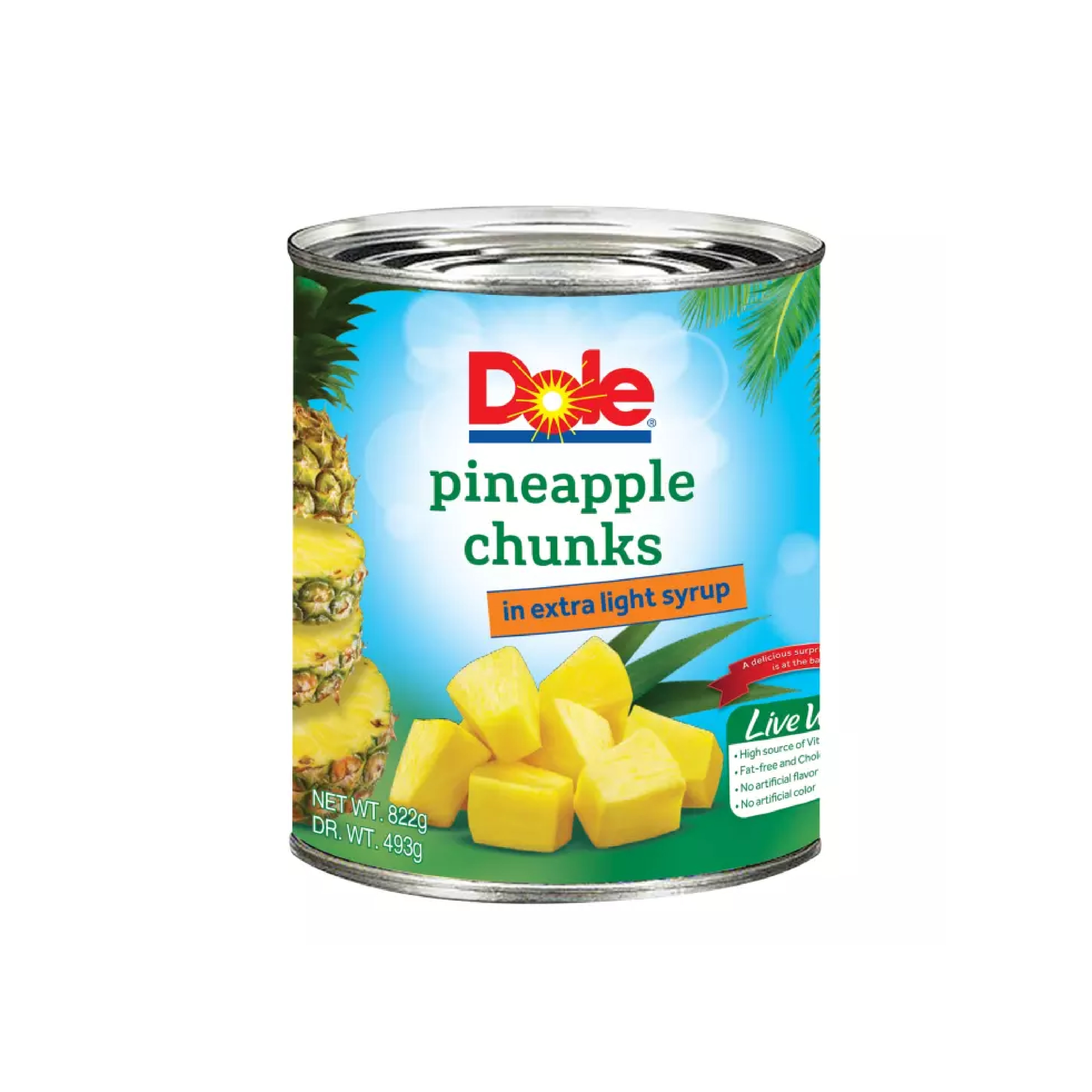 Dứa tươi miếng nhỏ đóng hộp hiệu Dole