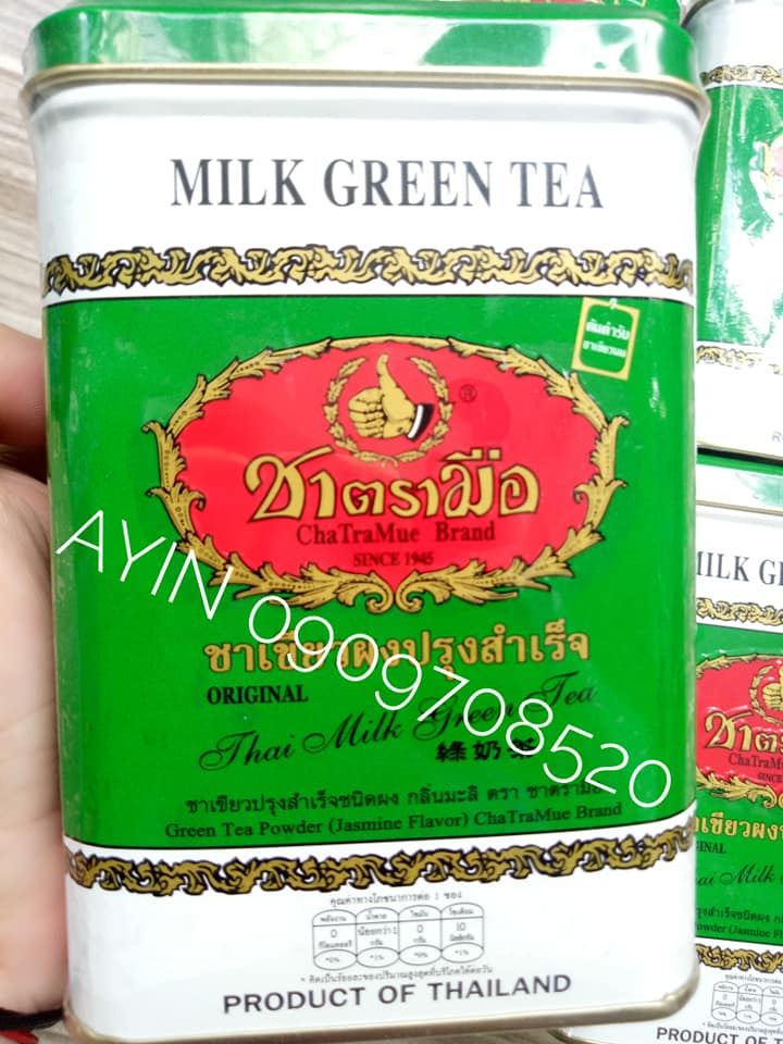 Trà thái xanh túi lọc hộp thiếc thái lan