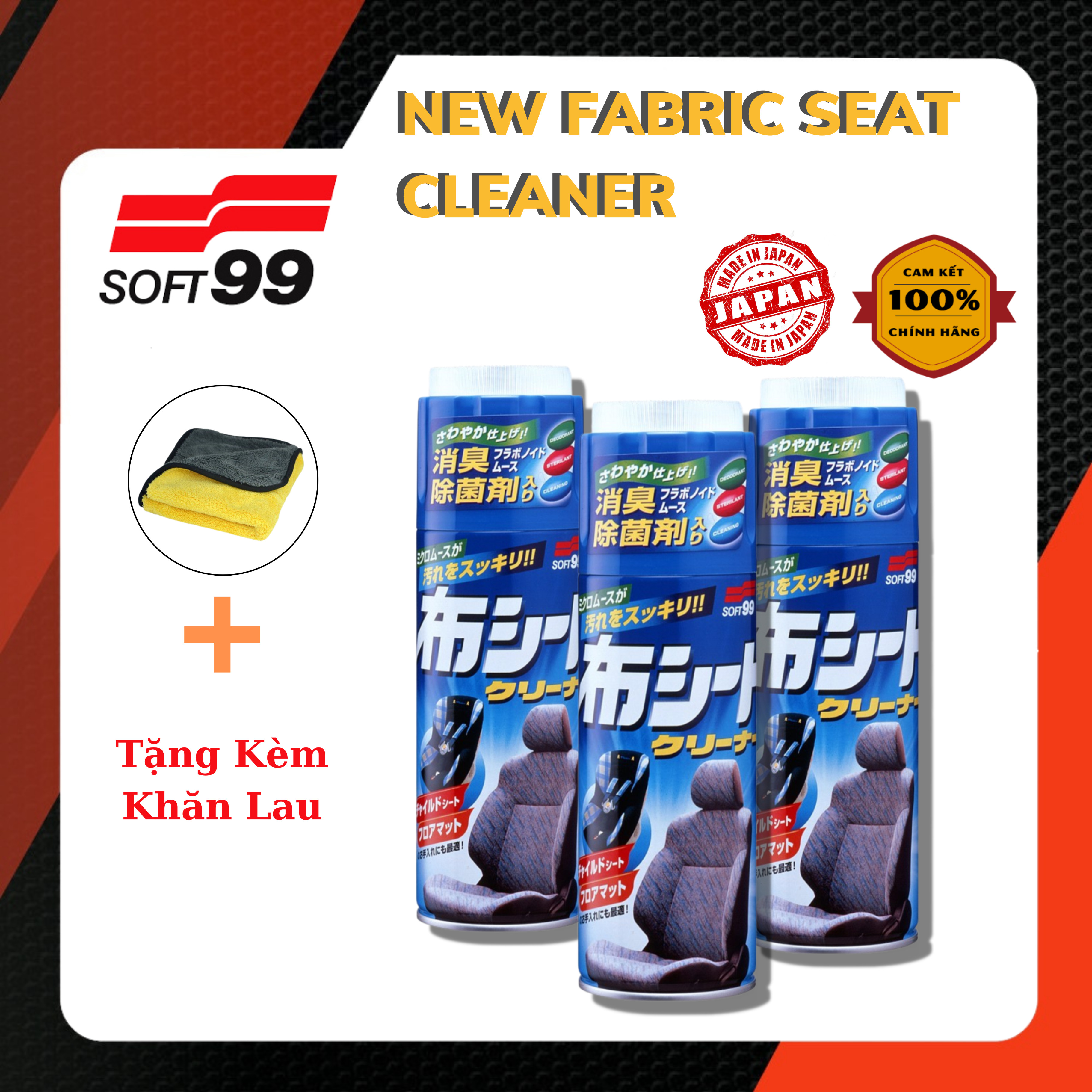 [HCM]CHAI XỊT VỆ SINH GHẾ NỈ Ô TÔ NEW FABRIC SEAT CLEANER L-28 SOFT99
