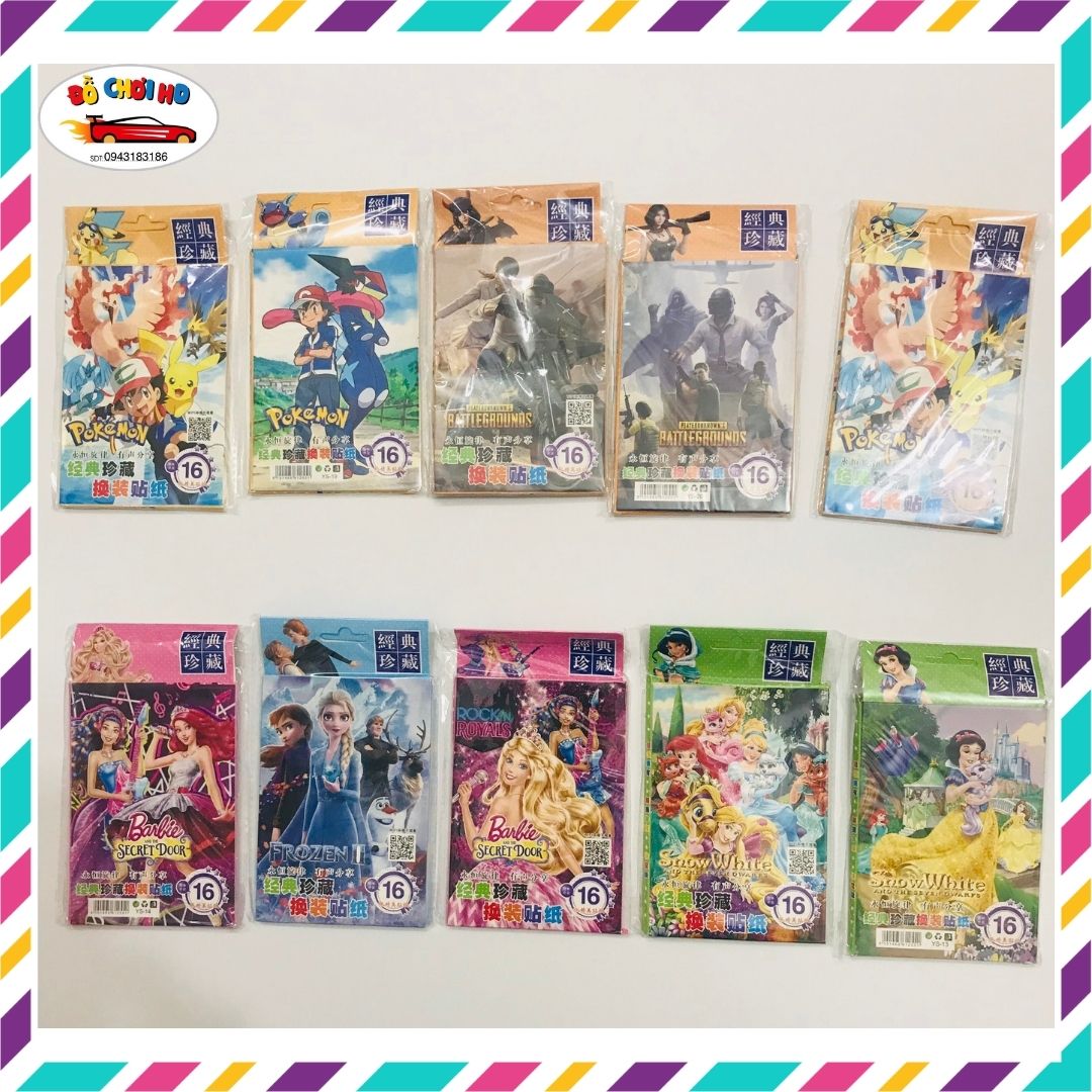 Sổ sticker, hình dán công chúa, sticker công chúa, sticker dán công chúa, sticker dán nhiều chủ đề
