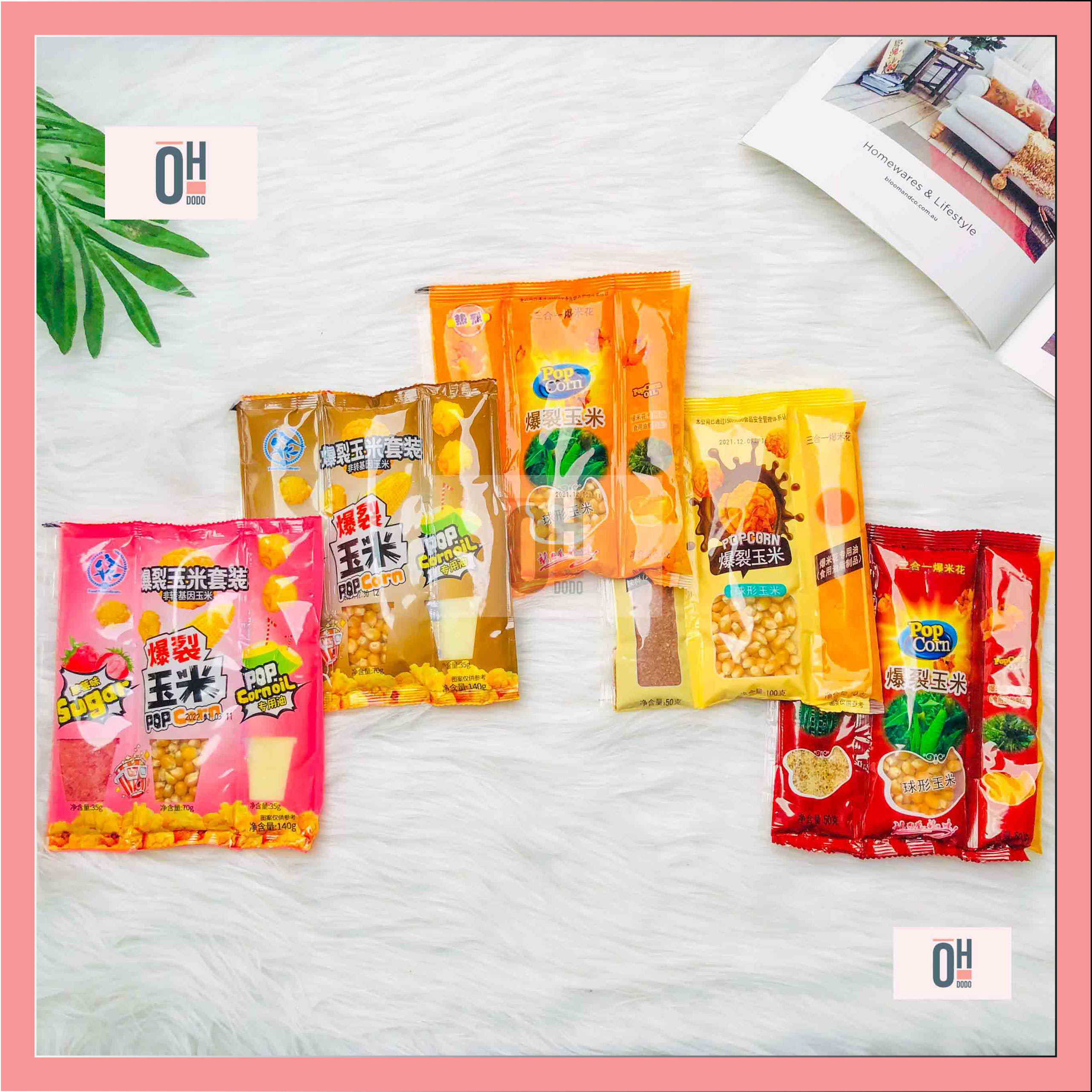 Bắp ngô rang bơ tự làm ở nhà, set bắp ngô rang bơ, bỏng ngô