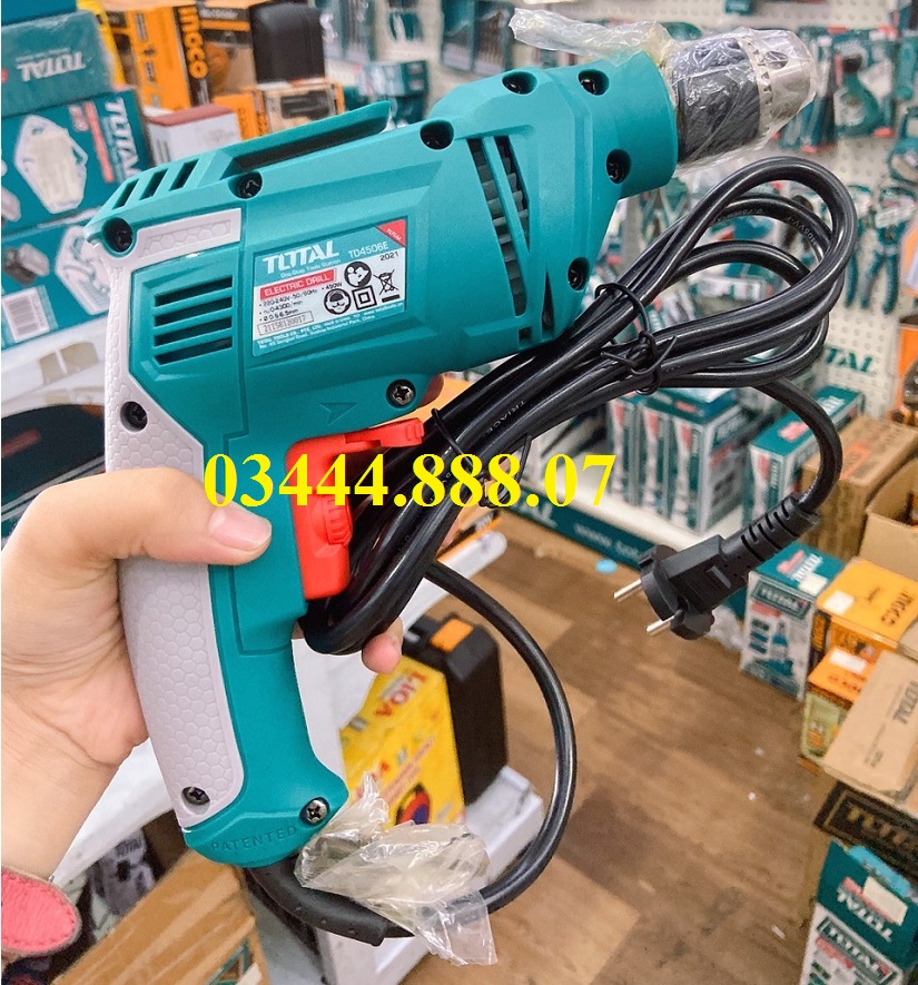 Total - td4506e máy khoan điện cầm tay 450w - 6.5mm chính hãng - siêu thị đồ nghề