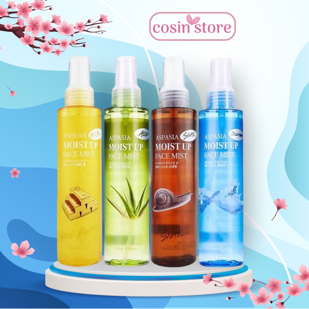 Xịt khoáng Cấp Ẩm Aspasia Moist Up Face Mist 150ml shop Cosin Store Xịt khoáng nha đam Aspasia