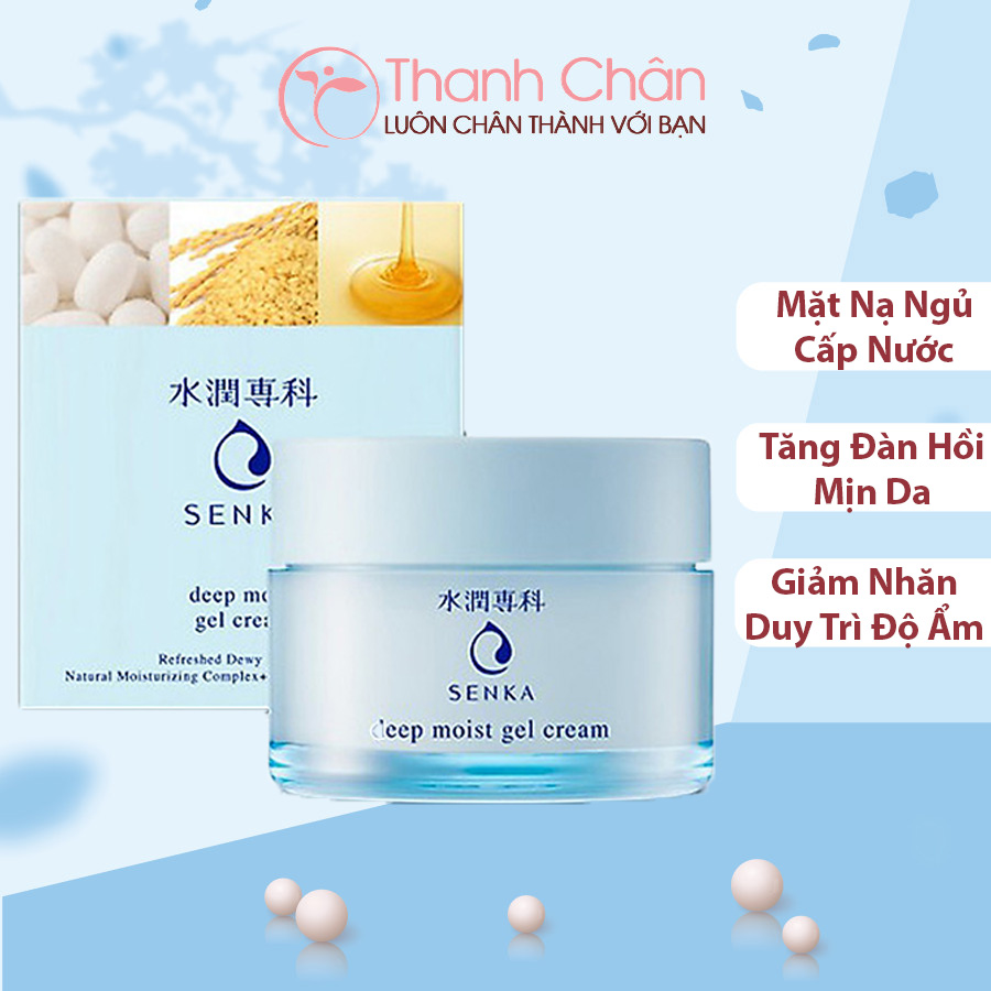 Mặt Nạ Ngủ Cấp Ẩm Chuyên Sâu Senka Deep Moist Gel Cream 50gr