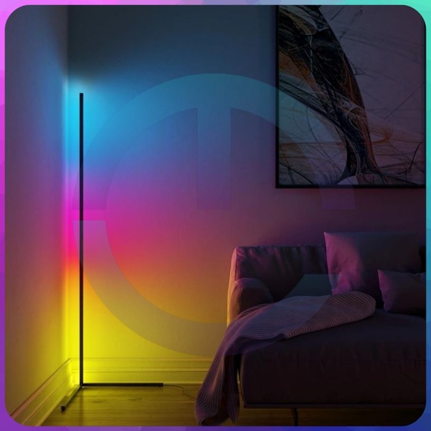 Đèn góc tường Led RGB, đèn led trang trí điều khiển bằng APP cảm biến theo điệu nhạc, decor trang trí phòng ngủ phòng khách