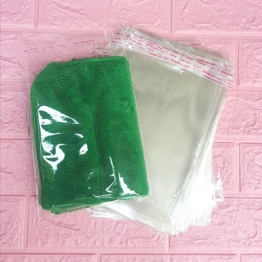 100g (~50cái) Túi Opp dán mép 16x20cm (+ 4cm) - Túi ni lông băng keo dán miệng - Bao nilon dán miệng
