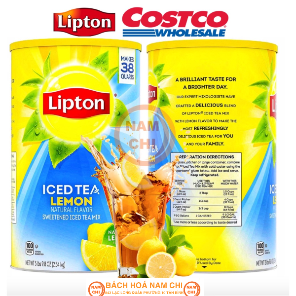 Trà chanh lipton iced tea lemon 2.54kg - siêu to giải khát cực đã