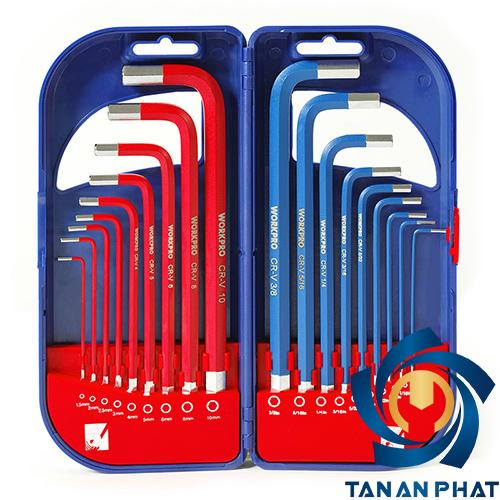 Bộ lục giác dài workpro w022011, 18 chi tiết