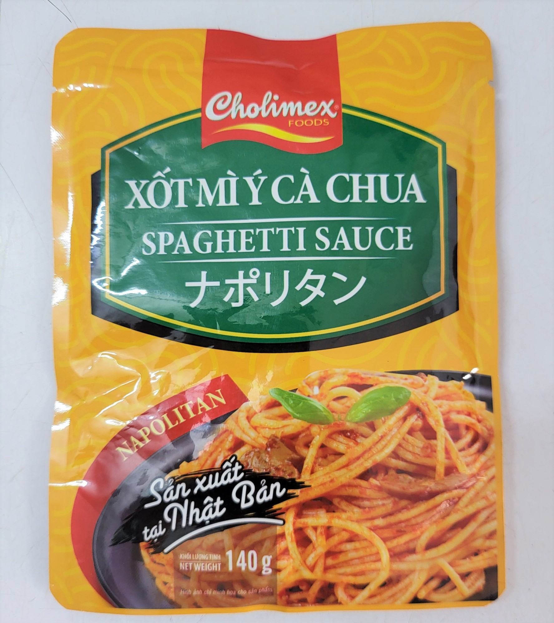 [Túi 140g – NHÃN XANH] XỐT MÌ Ý CÀ CHUA [Japan] CHOLIMEX Napolitan Spaghetti Sauce