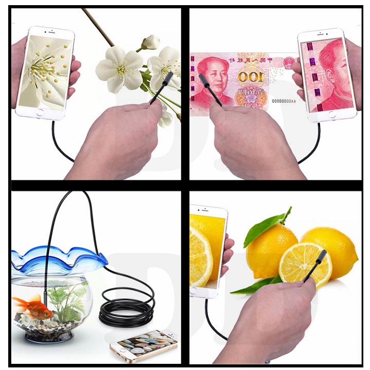 Camera nội soi chống nước- Camera nội soi sửa máy móc , cống ngầm các thiết bị điện tử dây dài 5 mét