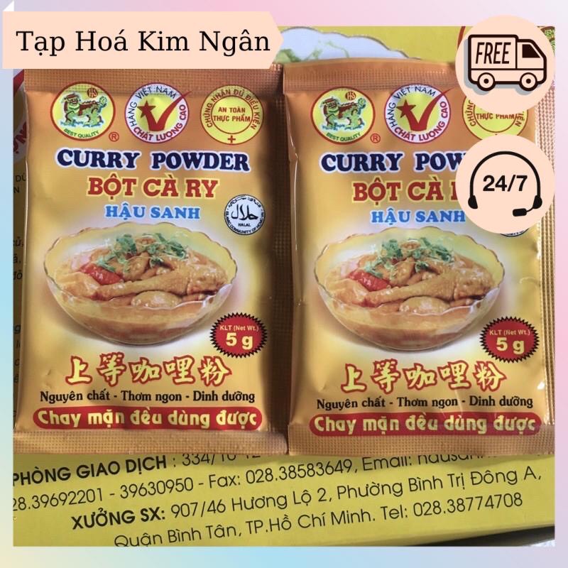 5 gói bột cà ri hiệu hậu sanh 5gram/1gói - tạp hóa đồ khô
