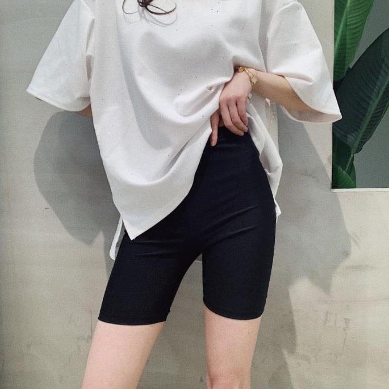Quần legging đùi cạp chun vải thun cao cấp quần ngắn nữ co giãn tốt dáng ôm (CÓ SAI ĐẠI )