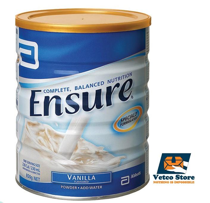 Sữa bột ensure gold hương vani của úc 850g