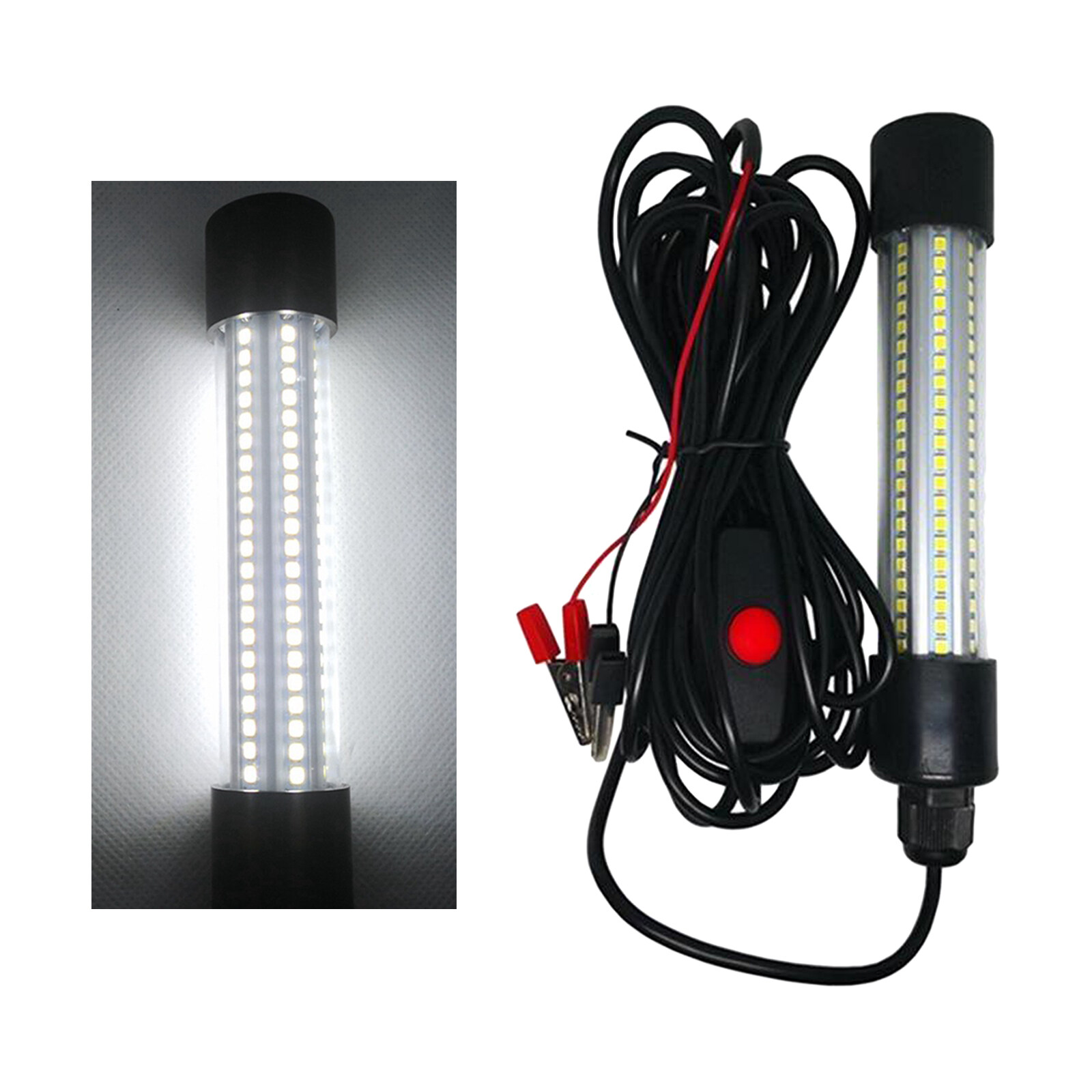 Alilaza đèn câu cá chìm dưới nước led 12v đèn thu hút mực