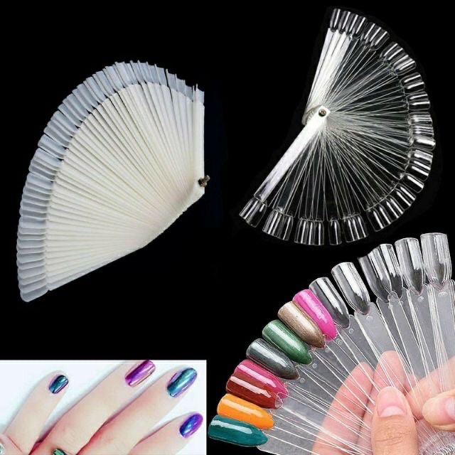 Móng que tập sơn 50 móng Đen,Đục,Trong