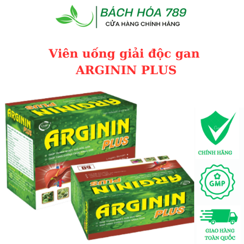 Hộp 60 viên - Viên uống bổ gan Arginin Plus giúp thanh nhiệt, giải độc gan