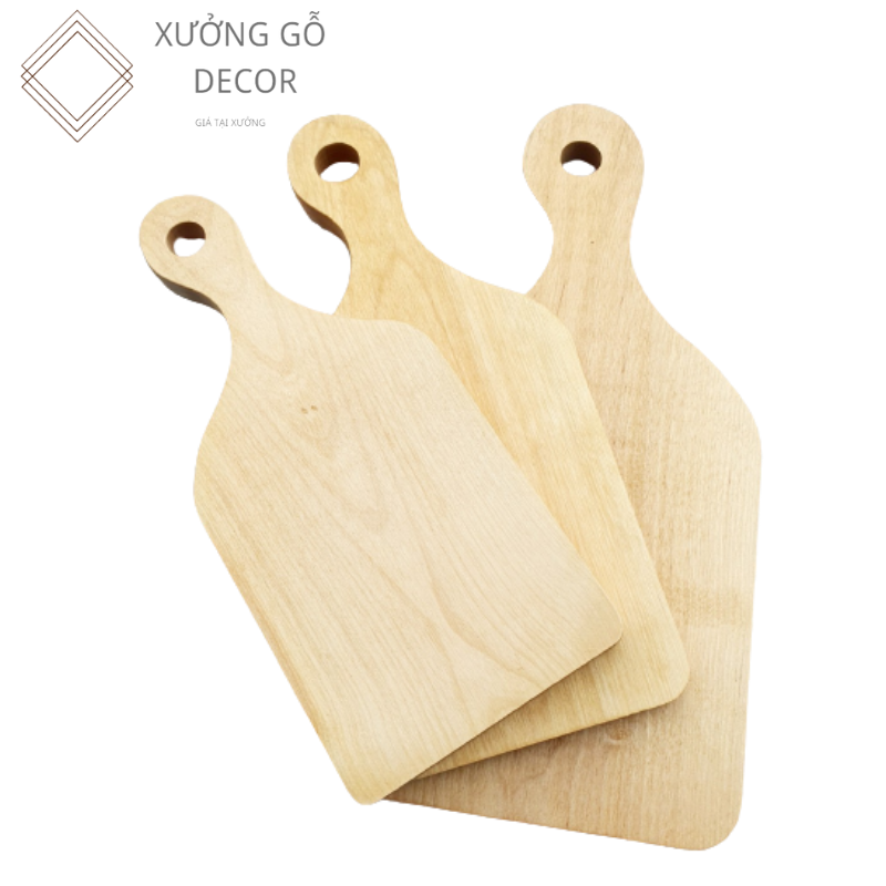 Thớt Gỗ Decor-Thớt gỗ Tự Nhiên Có Tay Cầm