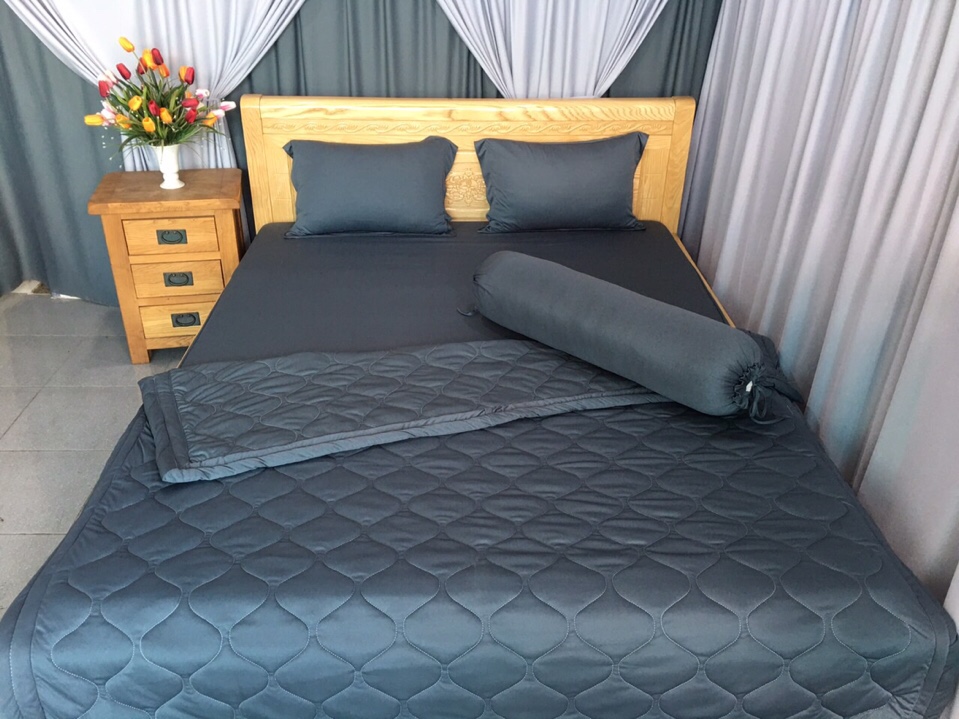 [HCM]Bộ Drap thun Hàn Quốc loại 1 có mền 5 món ( 1 drap + 1 chăn chần bông + 3 áo gối) có mền lẻ