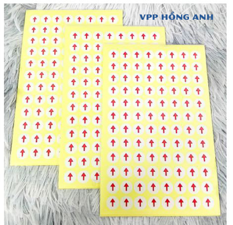 Decal mũi tên tròn màu đỏ