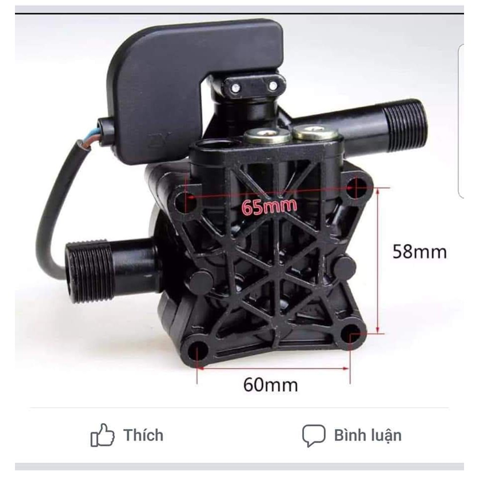 Đầu bơm áp lực mini- Đầu máy rửa xe gia đình kèm rơ le