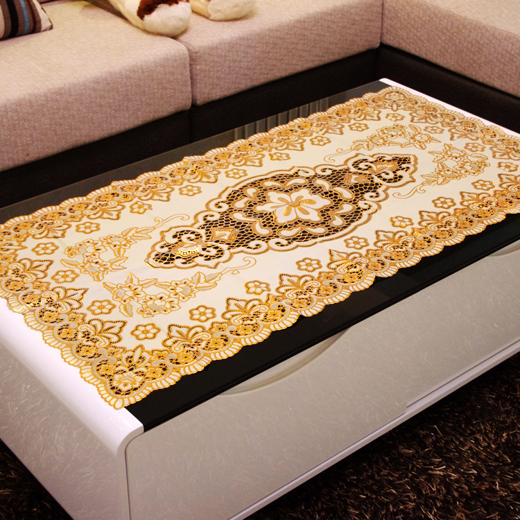 Khăn trải bàn kích thước 60x120 cm chất liệu nhựa PVC chống thấm, họa tiết sang trọng