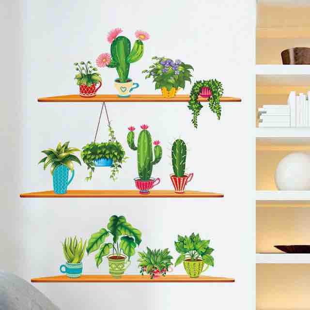 Decal tranh dán tường 2 bức kết hợp