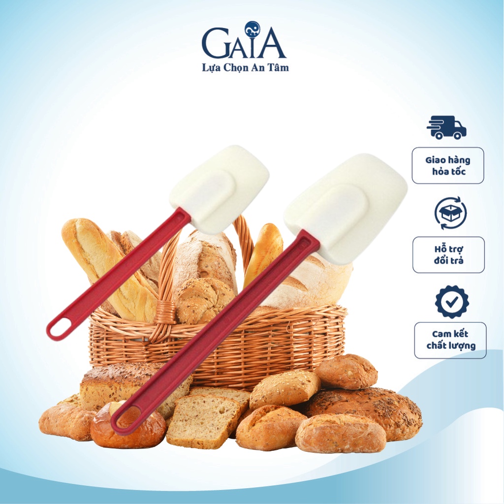 Spatula - Phới thìa silicone nấu ăn làm bánh trộn và vét bột nhiều size