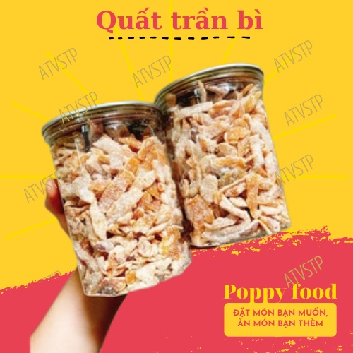 Quất trần bì 300gr, đồ ăn vặt poppy, đồ ăn vặt ngon, đồ ăn vặt sạch