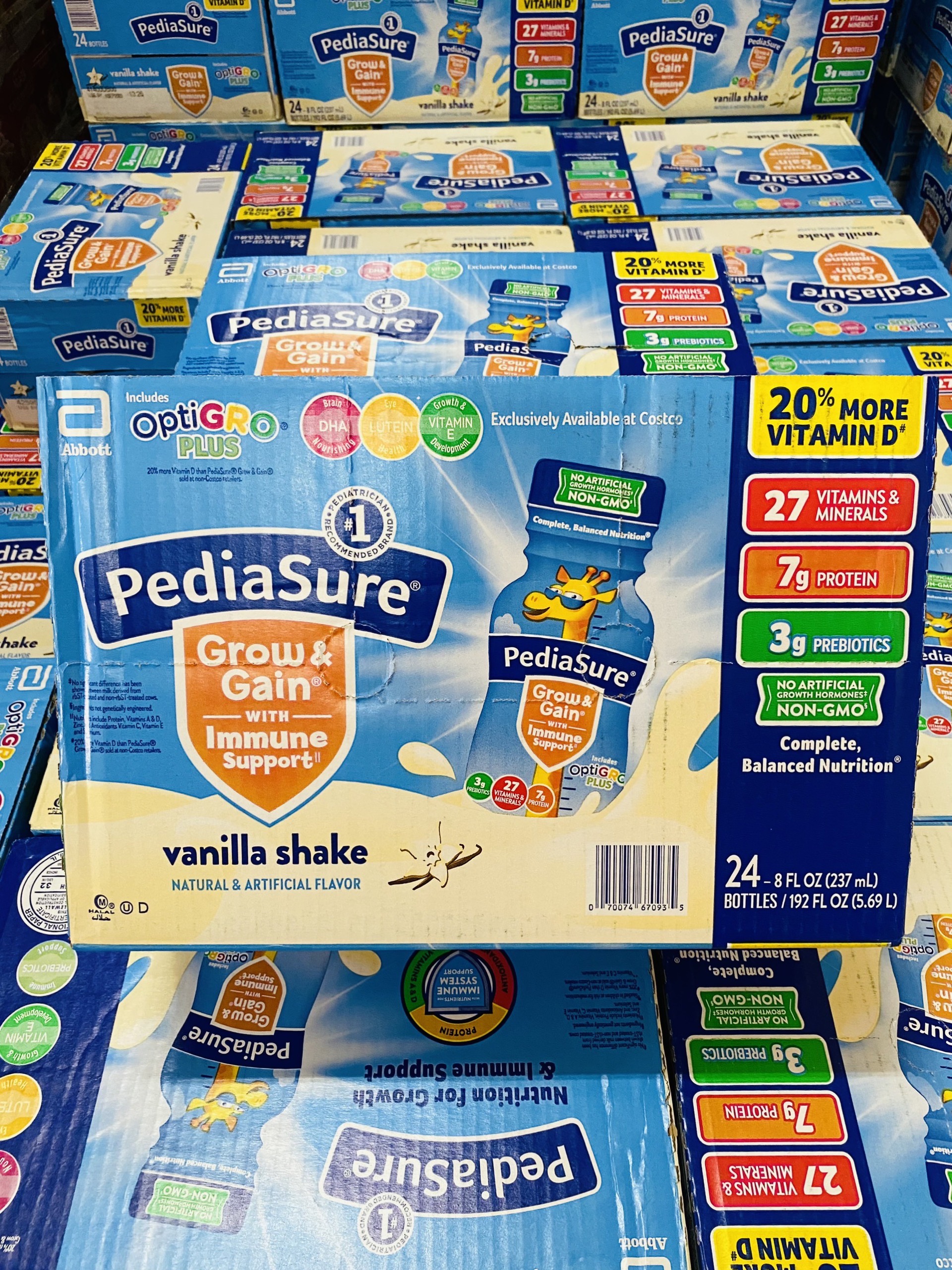 XẢ LỖ DATE 12.2023 SỮA NƯỚC PEDIASURE OPTIGRO 20% HƯƠNG VANI CỦA MỸ 237ML