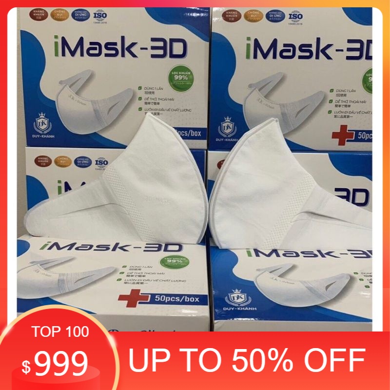 Hộp 50 chiếc khẩu trang 3D mask Duy Khánh iMask