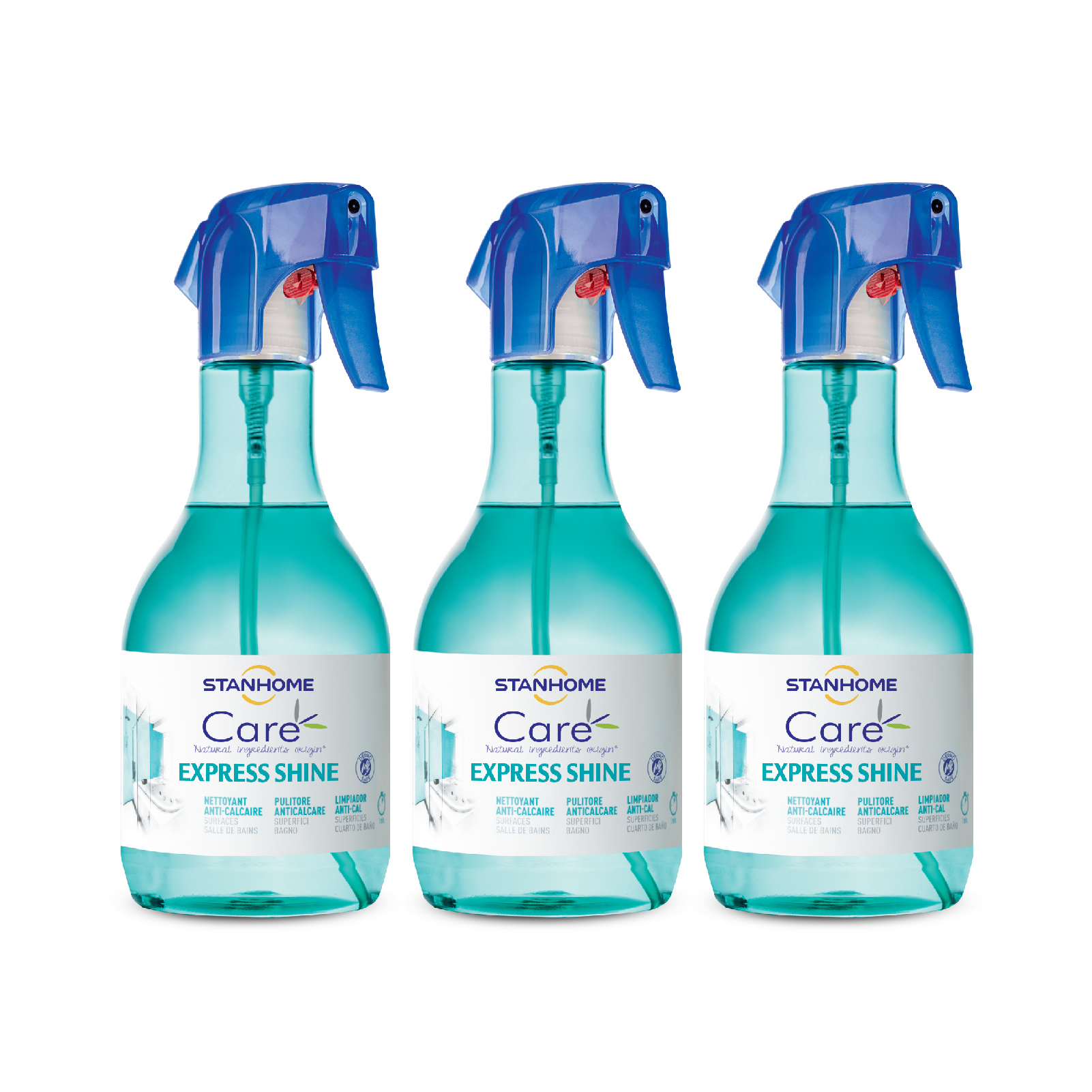 Set 3 dung dịch xịt loại bỏ cặn bám, cặn vôi, nước cứng nhà tắm EXPRESS SHINE  500ML/chai