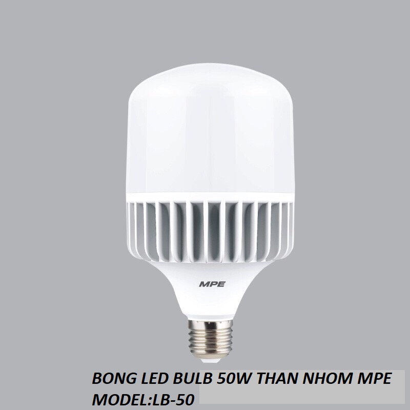 [HCM]BÓNG ĐÈN LED BÚP 50W MPE THÂN NHÔM TẢN NHIỆT TỐT MÃ LB-50T