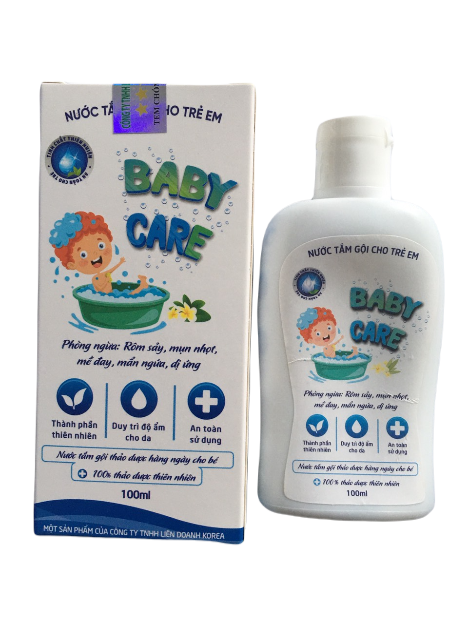 Nước tắm gội thảo dược cho bé Baby Care (phòng ngừa rôm sảy, viêm da, hăm da, mụn nhọt, mề đay, mẩn ngứa, dị ứng ở trẻ em)