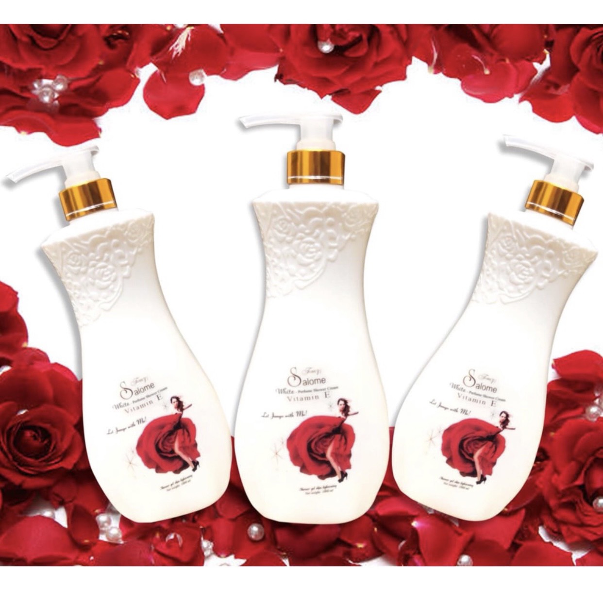 Sữa tắm trắng da hương nước hoa thơm lâu salome/ sữa tắm salome hoa hồng chính hãng 1000ml