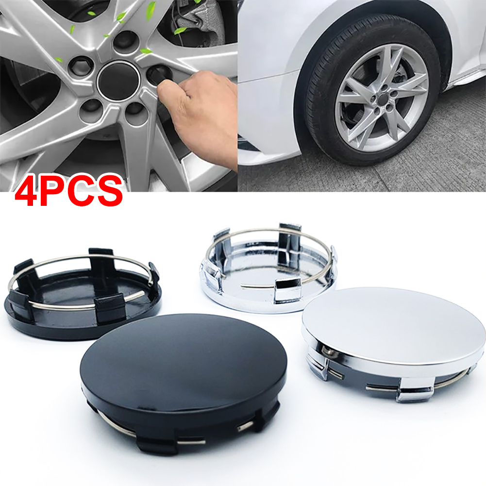 4PCS Car Wheel Center Cap 60mm Universal ABS Blank Wheel Hub Cover