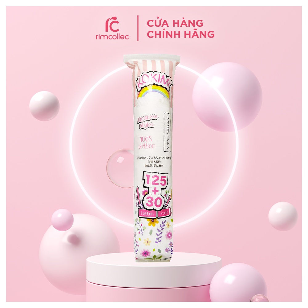 Combo 3 bông tẩy trang mihoo kokimi 150 miếng bông tròn