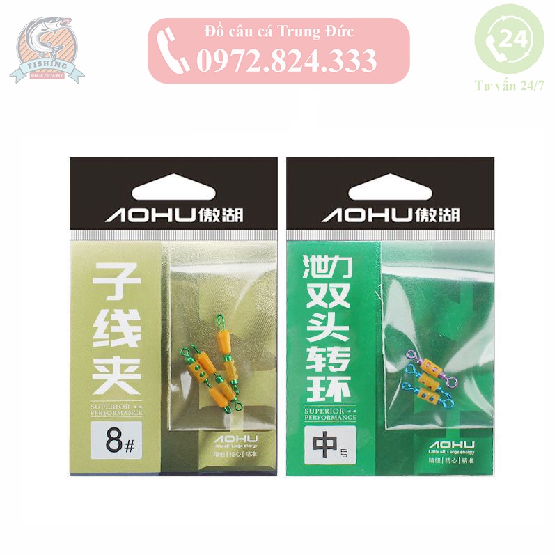 Khoá link mani số 8, 9 buộc trục câu đài, câu đơn chống xoắn cao cấp bằng silicone
