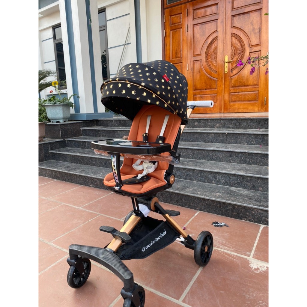Xe đẩy đảo chiều gấp gọn G500 cao cấp cho bé sơ sinh (kèm bàn ăn dặm) - 2