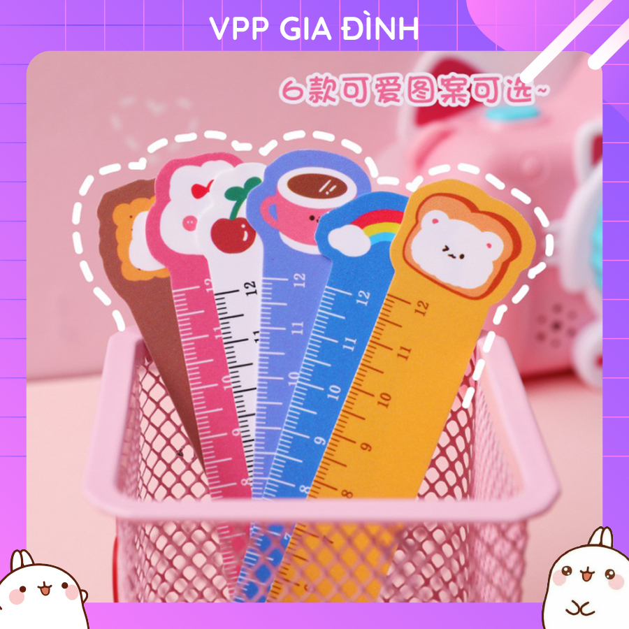 Bộ 5 Thước Nhựa Dẻo Học Tập Nhân Vật Hình Hoạt Dễ Thương