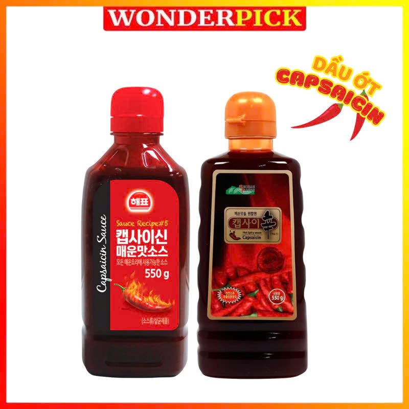 Tinh dầu ớt Capsaicin làm mỳ cay, tokpokki cấp độ Hàn quốc 550g